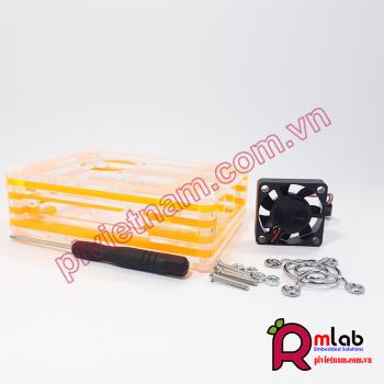 Vỏ hộp đa sắc màu có quạt SP26 dành cho Raspberry Pi 4 