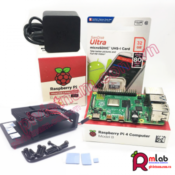 Bộ sản phẩm Raspberry Pi 4 Model B SUPER KIT