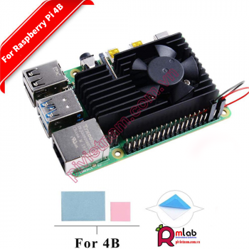 Bộ tản nhiệt nhôm phiên bản Extreme Cooling Fan dành cho Raspberry Pi 4B