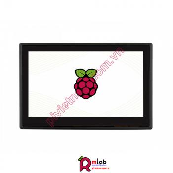 Màn hình 4.3inch dành cho Raspberry Pi (with Protection Case), 800x480, DSI, cảm ứng điện dung Waveshare