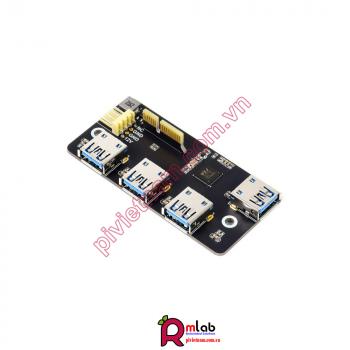 PCIe TO USB 3.2 Gen1 Adapter 4x HS USB dành cho Raspberry Pi Compute Module 4 IO Board