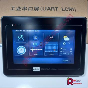 Màn hình HMI RS232/RS485 7inch TFT IPS DWIN, with case, 1024x600, chuẩn kháng nước IP65