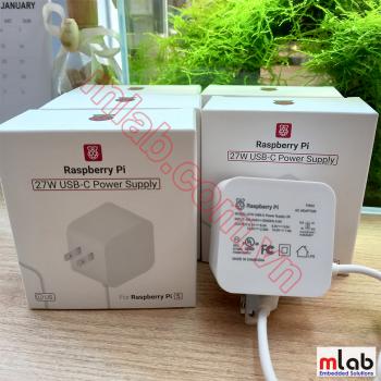 Nguồn chính hãng 27W USB Type-C dành cho Raspberry Pi 5